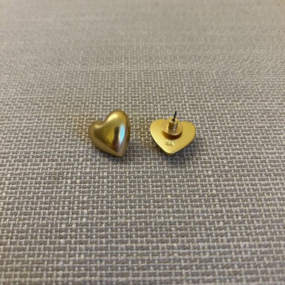 BEST Roxanne Assoulin The Puffy Heart Stud Earrings Gold - Picture 5 of 5